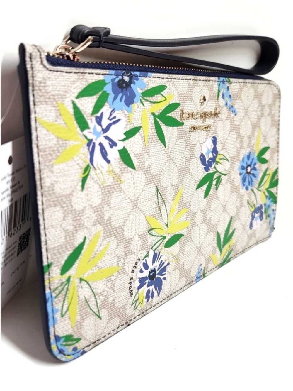 NWT Kate Spade Lucy Spade Flower Floral Medium L-Zip
Wristlet - Picture 3 of 13